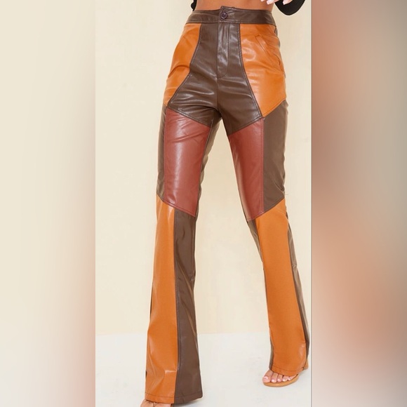 Pretty Little Thing Faux Leather Pants Size 4 - Picture 3 of 3